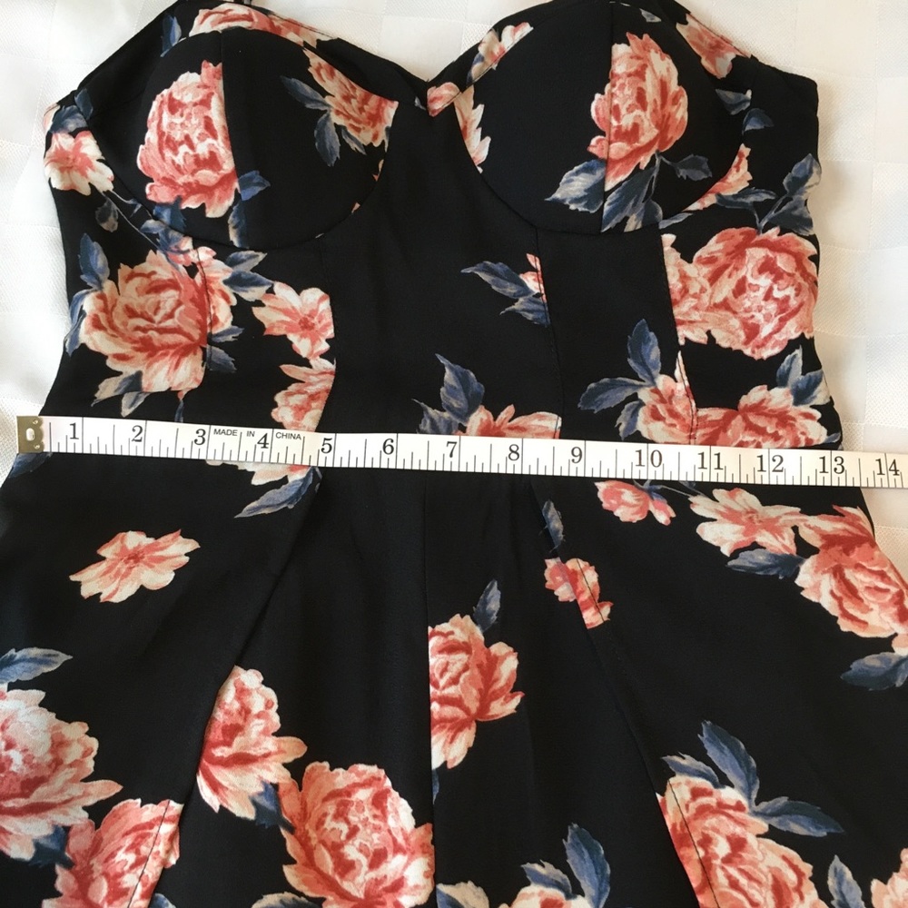 Xhilaration Black Floral Maxi Jumpsuit, Sz XS / S - Picture 13 of 16
